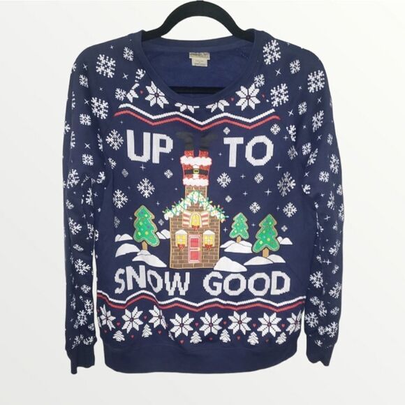 Christmas up to snow good ugly sweater M - Picture 2 of 5
